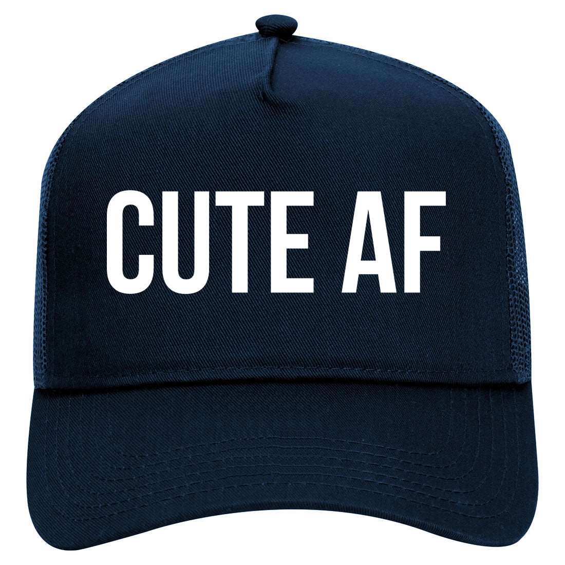 Cute AF Retro Adult 5 Panel Mesh Trucker Hat