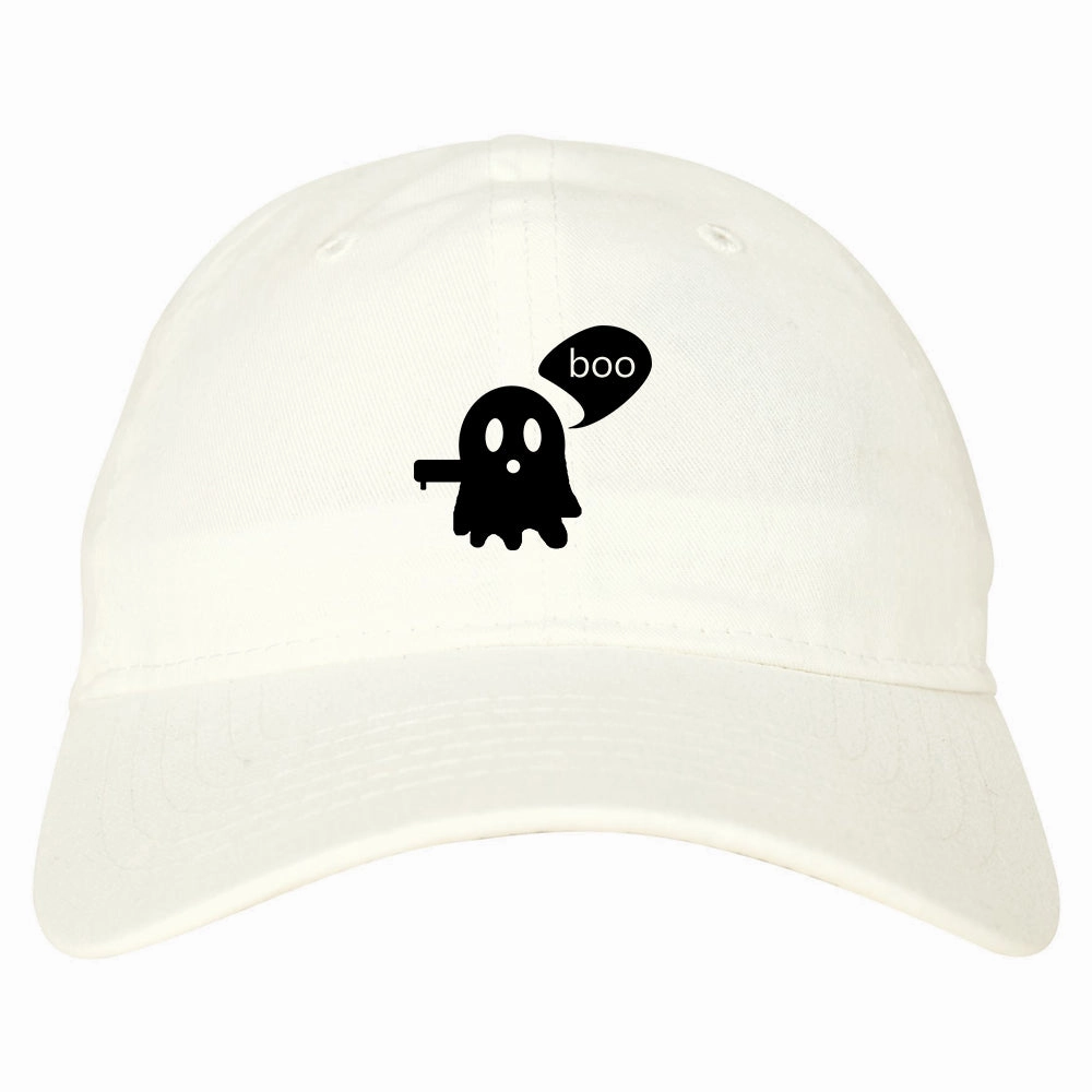 Cute Displeased Ghost Halloween Mens Dad Hat