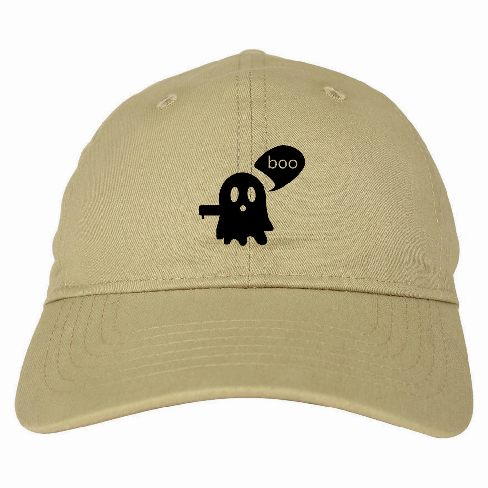 Cute Displeased Ghost Halloween Mens Dad Hat