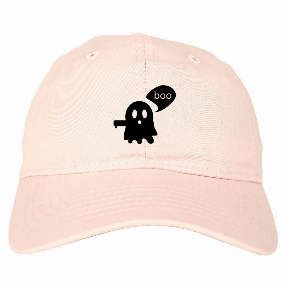 Cute Displeased Ghost Halloween Mens Dad Hat