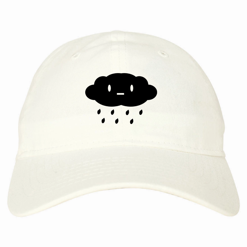 Cute Face Rain Cloud Mens Dad Hat Baseball Cap