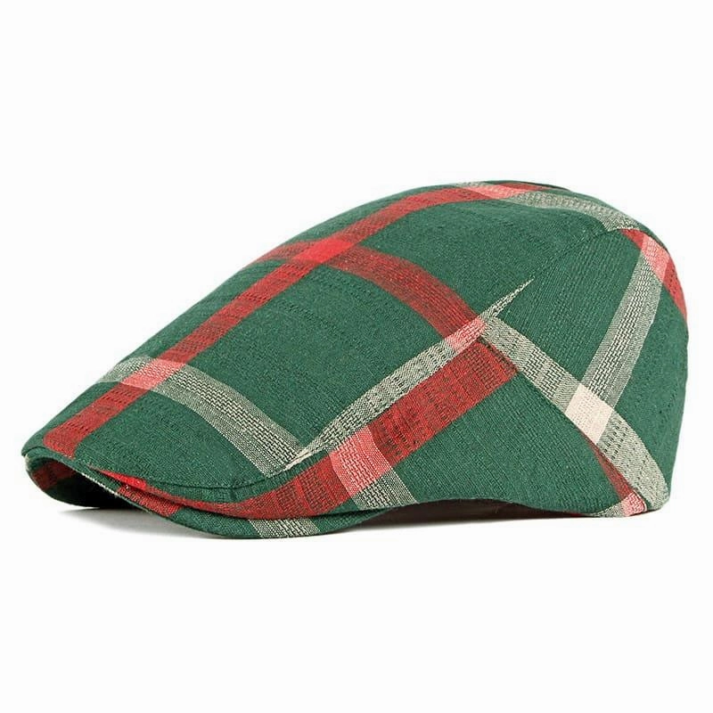 Dax Tartan Cotton Flat Cap