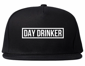 Day Drinker Box Logo Mens Snapback Hat