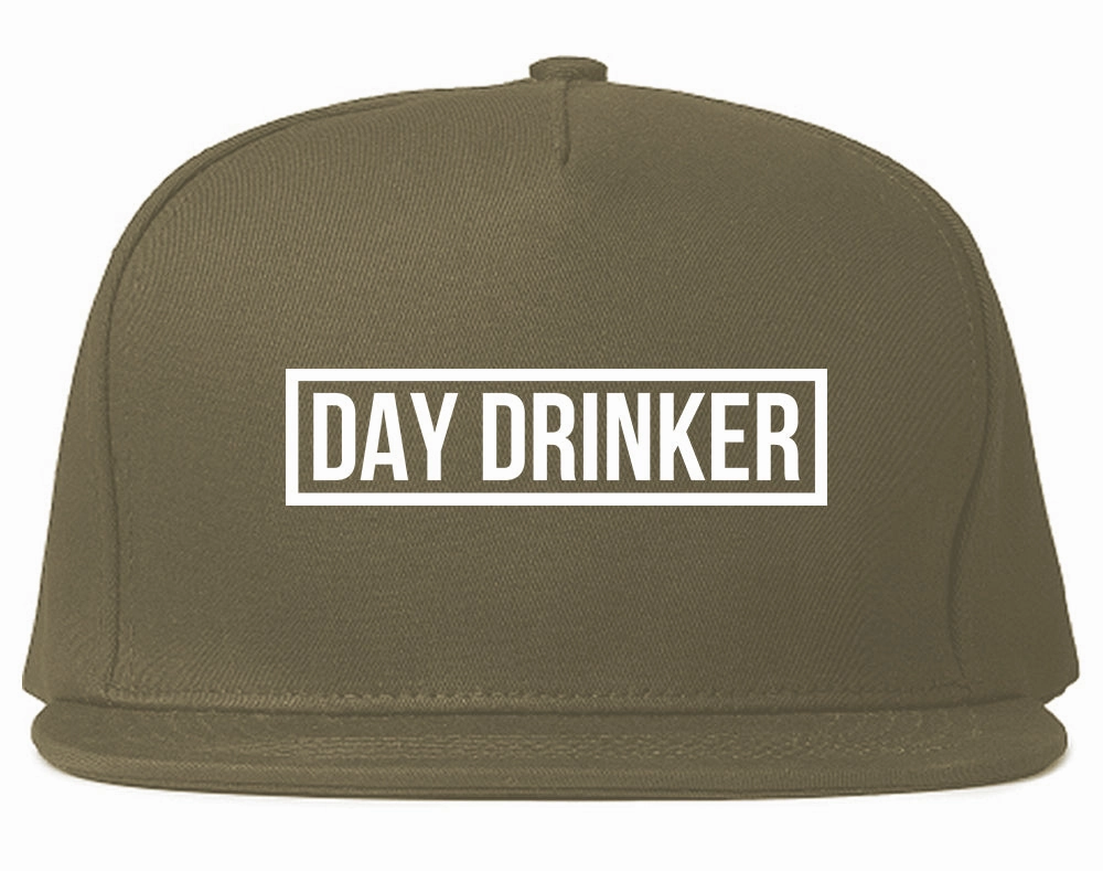 Day Drinker Box Logo Mens Snapback Hat