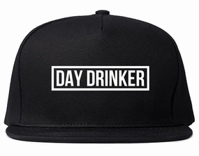 Day Drinker Box Logo Mens Snapback Hat