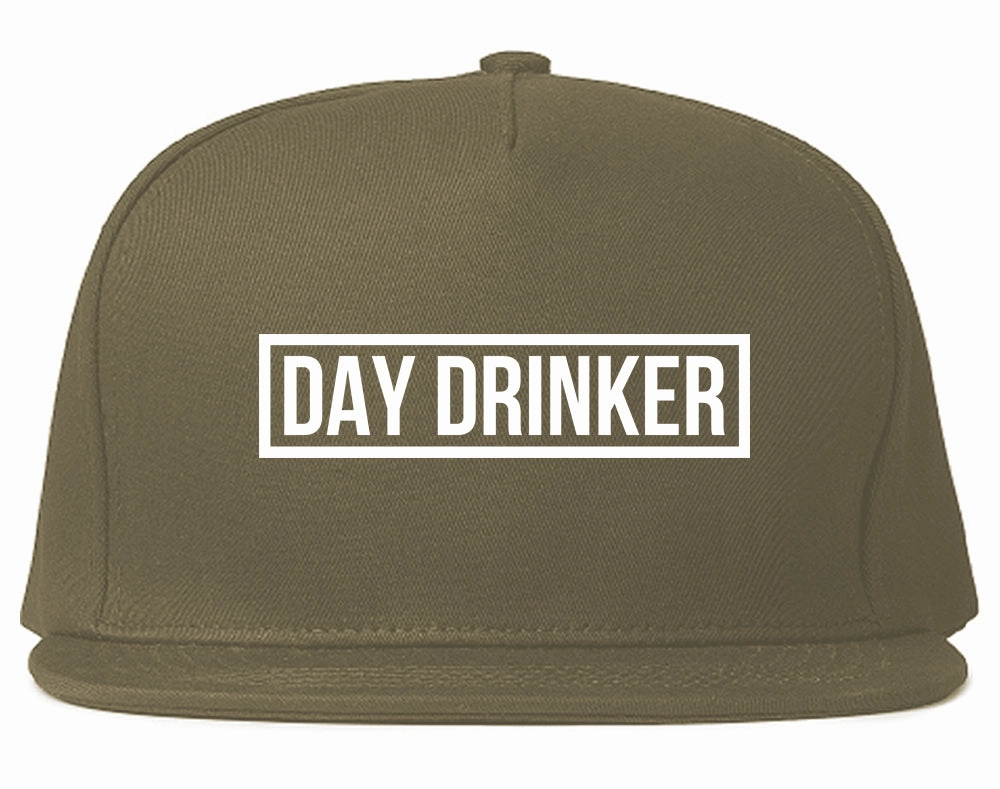 Day Drinker Box Logo Mens Snapback Hat