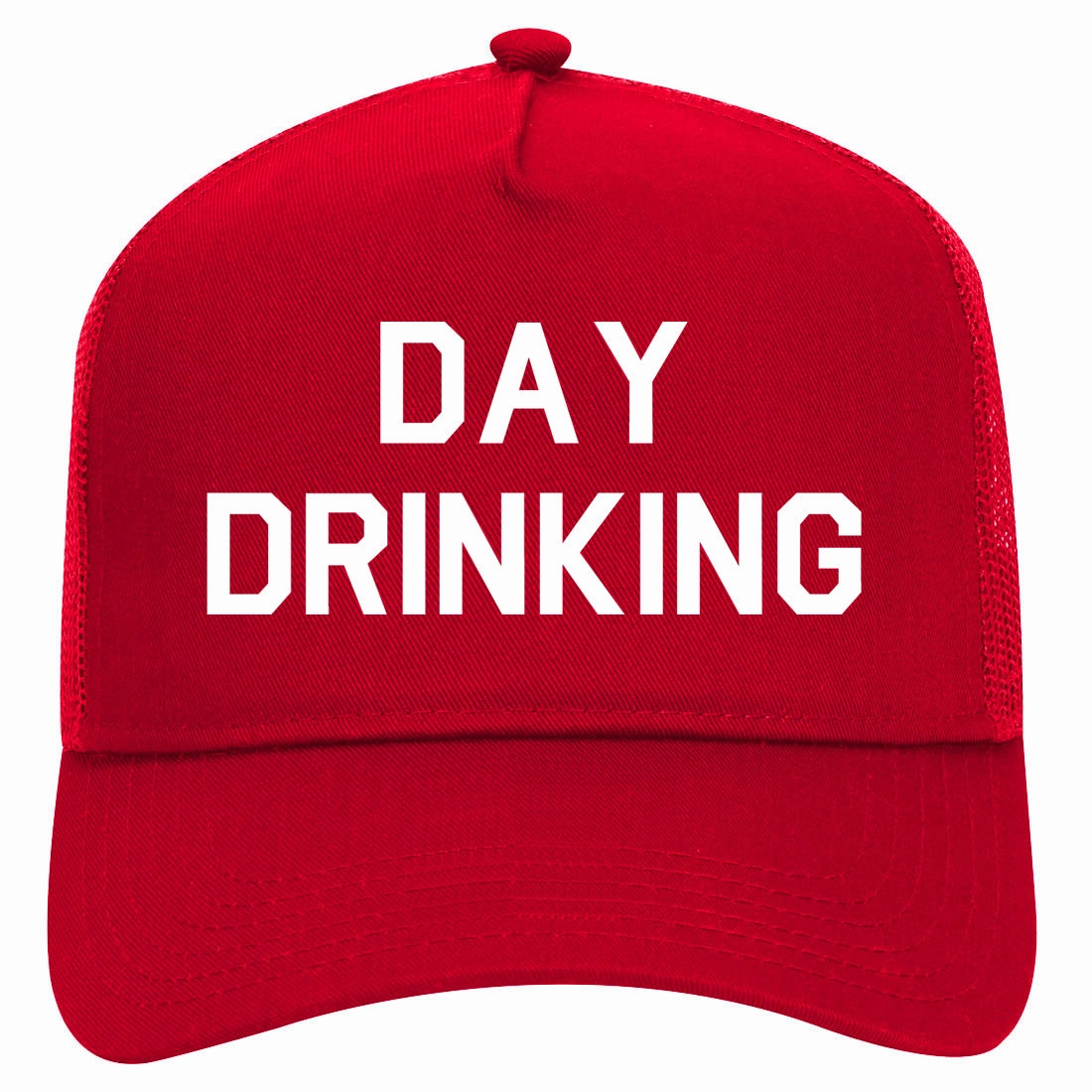 Day Drinking Retro Adult 5 Panel Mesh Trucker Hat
