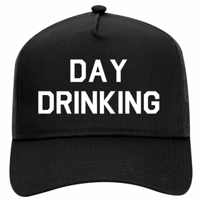 Day Drinking Retro Adult 5 Panel Mesh Trucker Hat