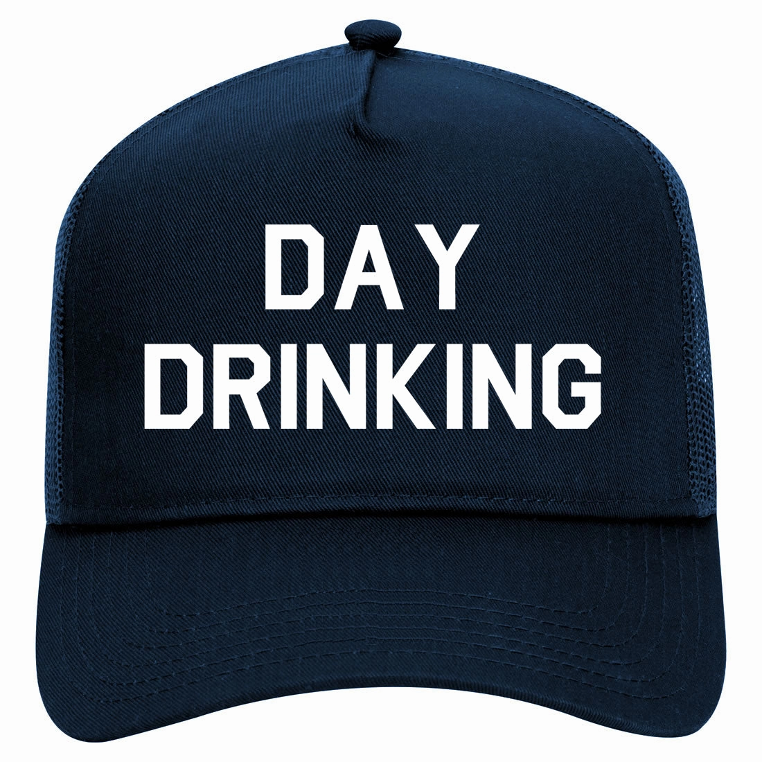 Day Drinking Retro Adult 5 Panel Mesh Trucker Hat