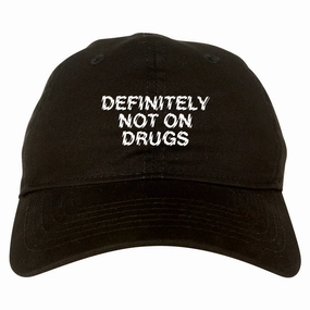 Definitely Not On Drugs Festival Mens Dad Hat Baseball Cap