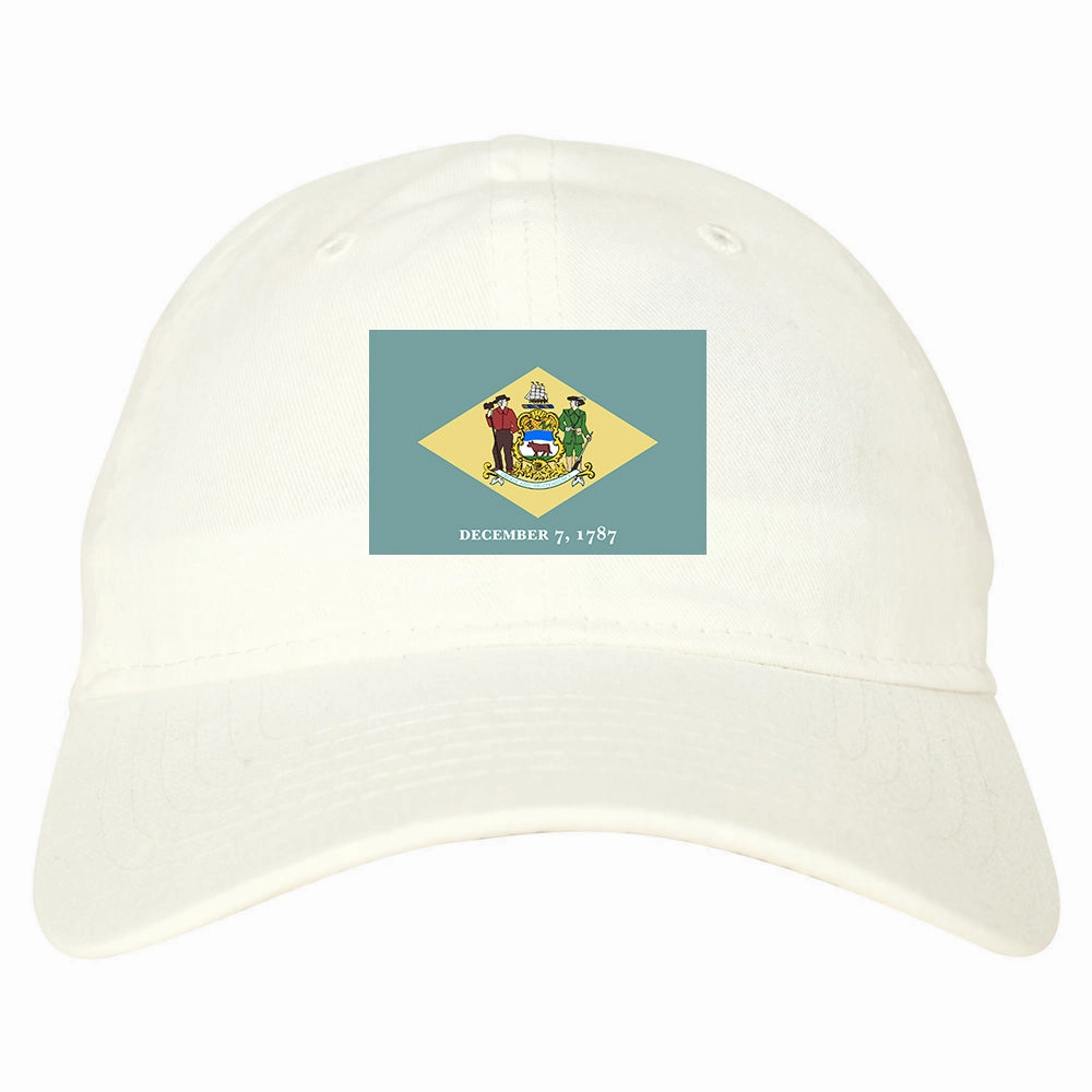 Delaware State Flag DE 1787 Chest Mens Dad Hat