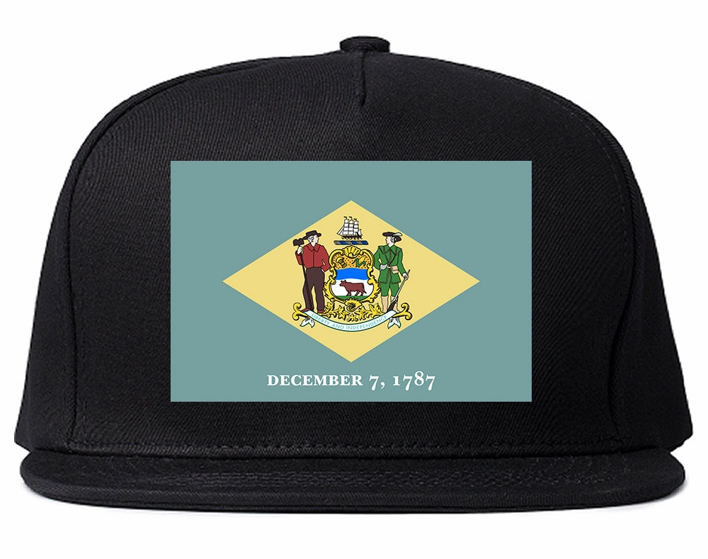 Delaware State Flag DE 1787 Chest Mens Snapback Hat