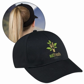 Deluxe Blended Chino Twill Cap with?Ponytail opening