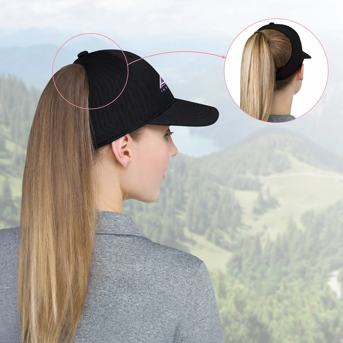 Deluxe Blended Chino Twill Cap with?Ponytail opening