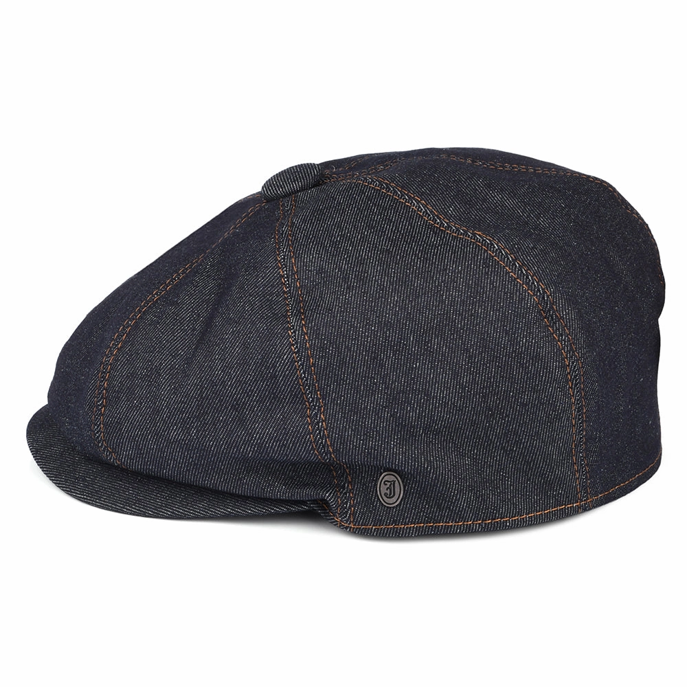 Denim Newsboy Cap - Dark Blue