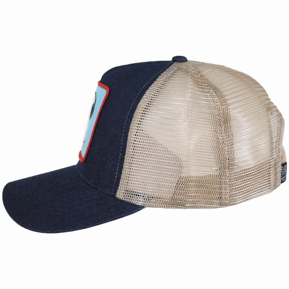 Denim Snoopy Mesh Trucker Snapback Baseball Cap