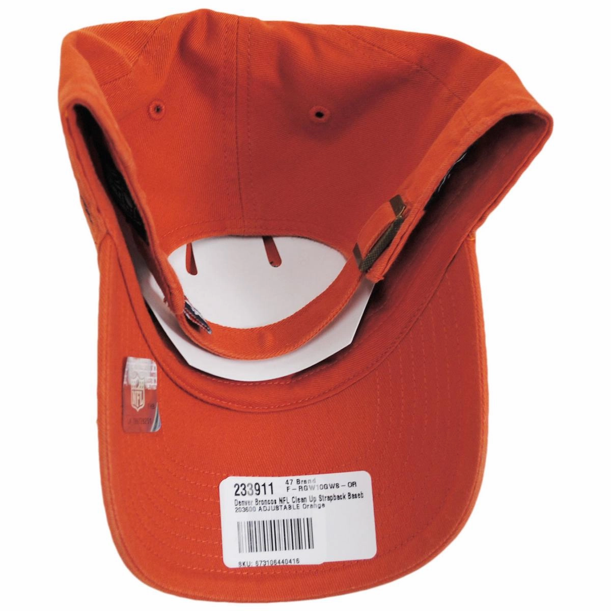Denver Broncos NFL Clean Up Strapback Baseball Cap Dad Hat