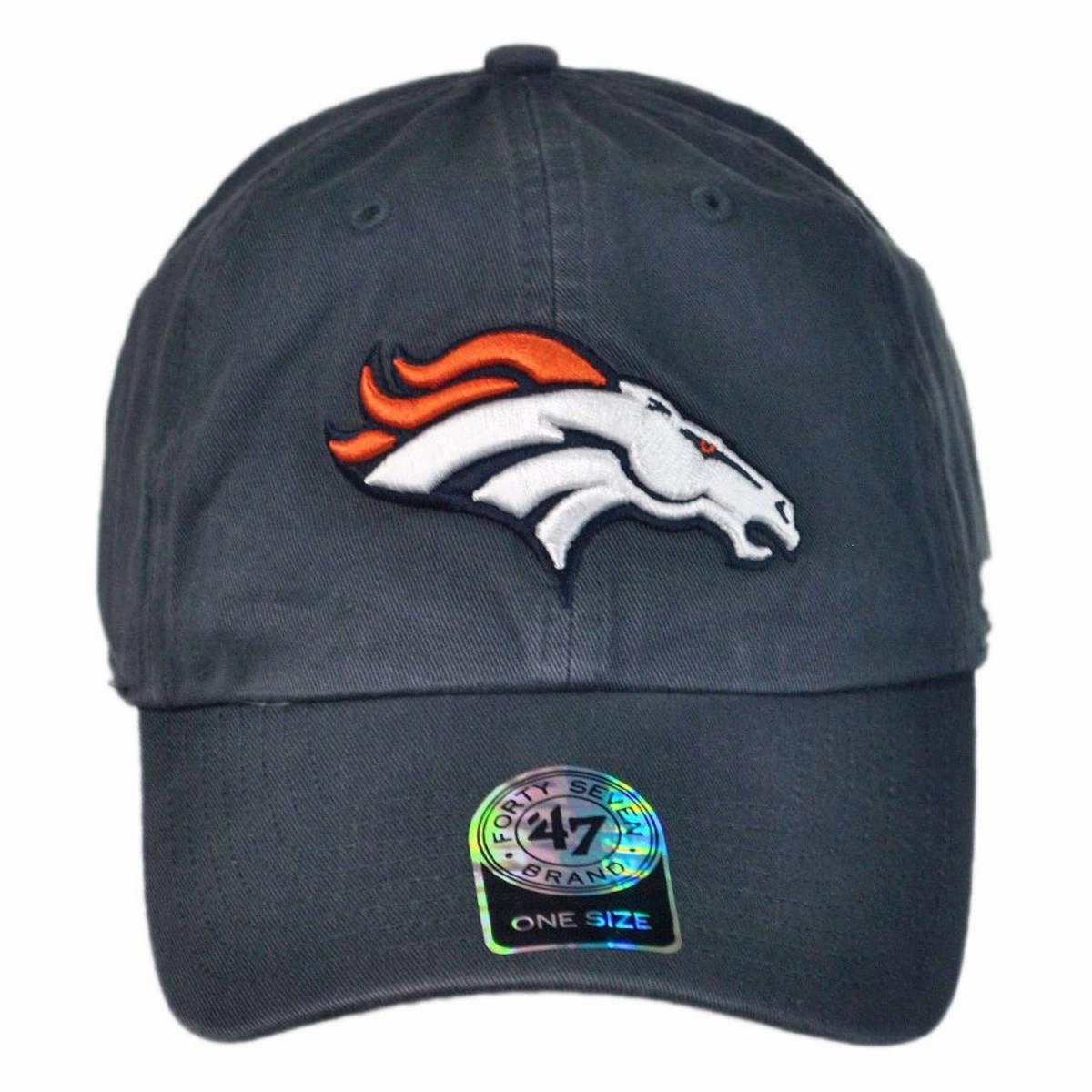 Denver Broncos NFL Clean Up Strapback Baseball Cap Dad Hat