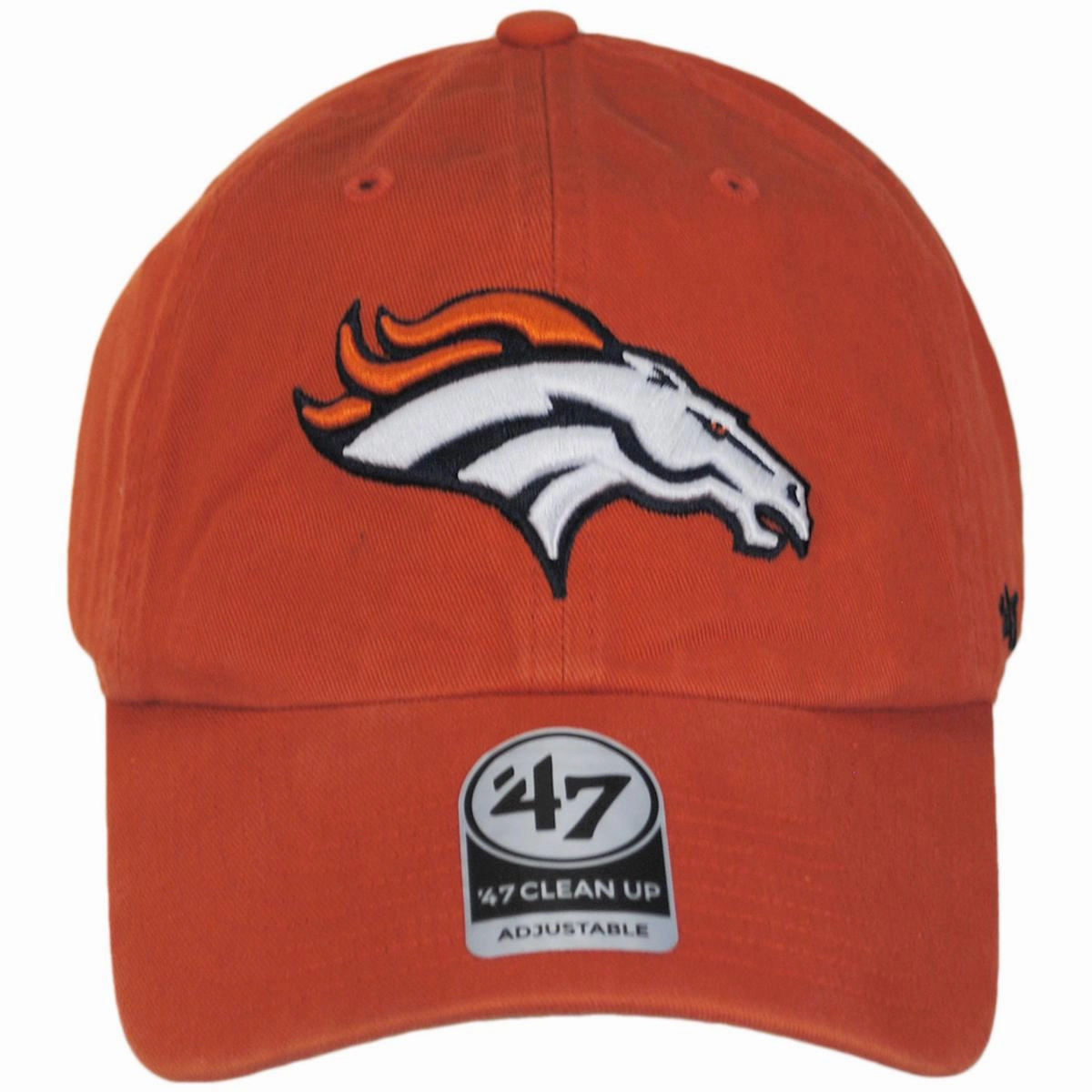 Denver Broncos NFL Clean Up Strapback Baseball Cap Dad Hat