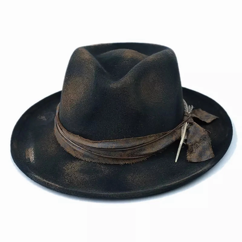 Denver Retro Handmade Burned Fedora Hat
