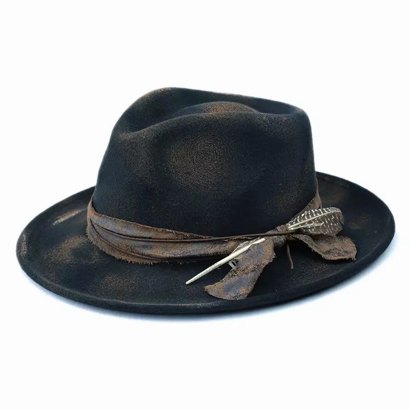 Denver Retro Handmade Burned Fedora Hat