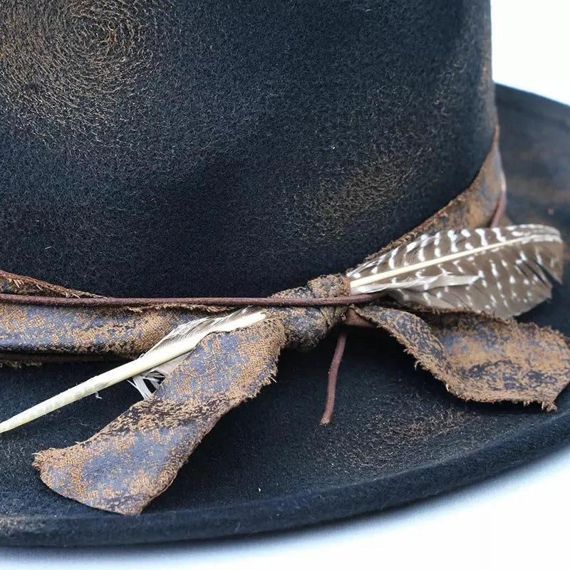 Denver Retro Handmade Burned Fedora Hat