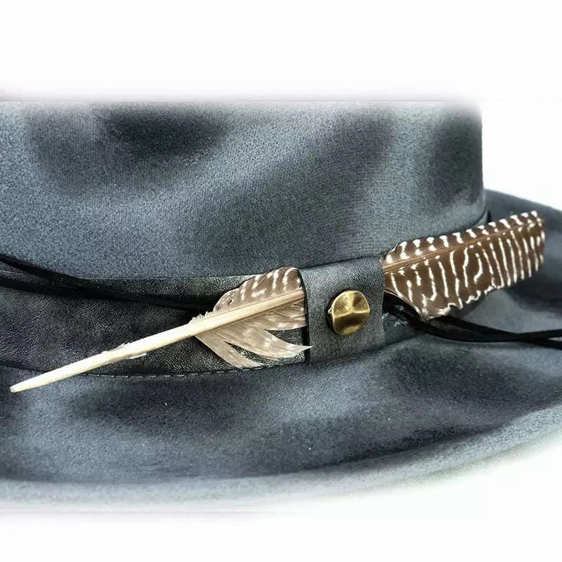 Denver Retro Handmade Burned Fedora Hat
