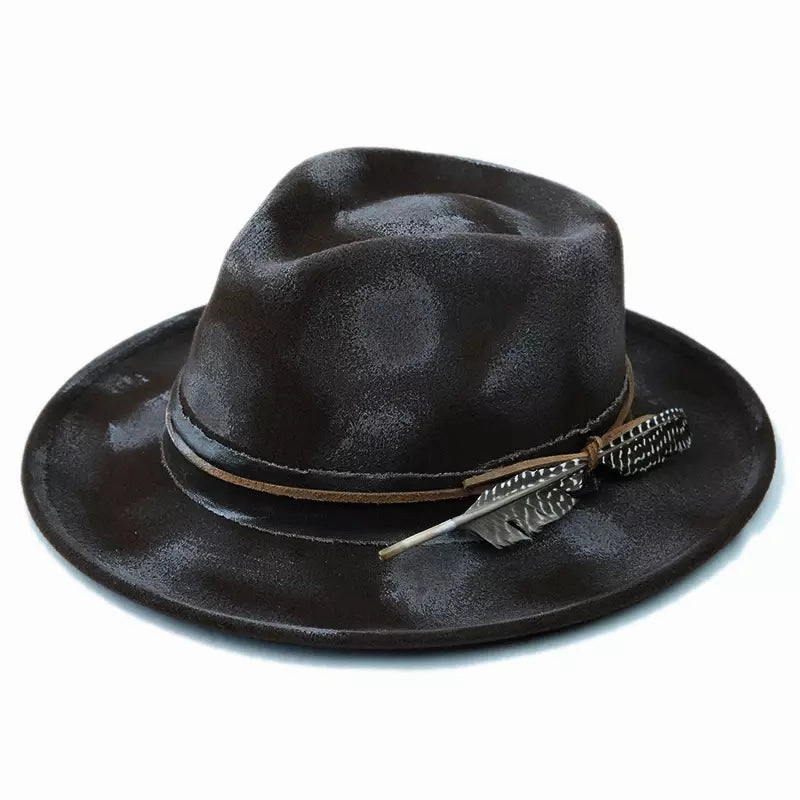 Denver Retro Handmade Burned Fedora Hat