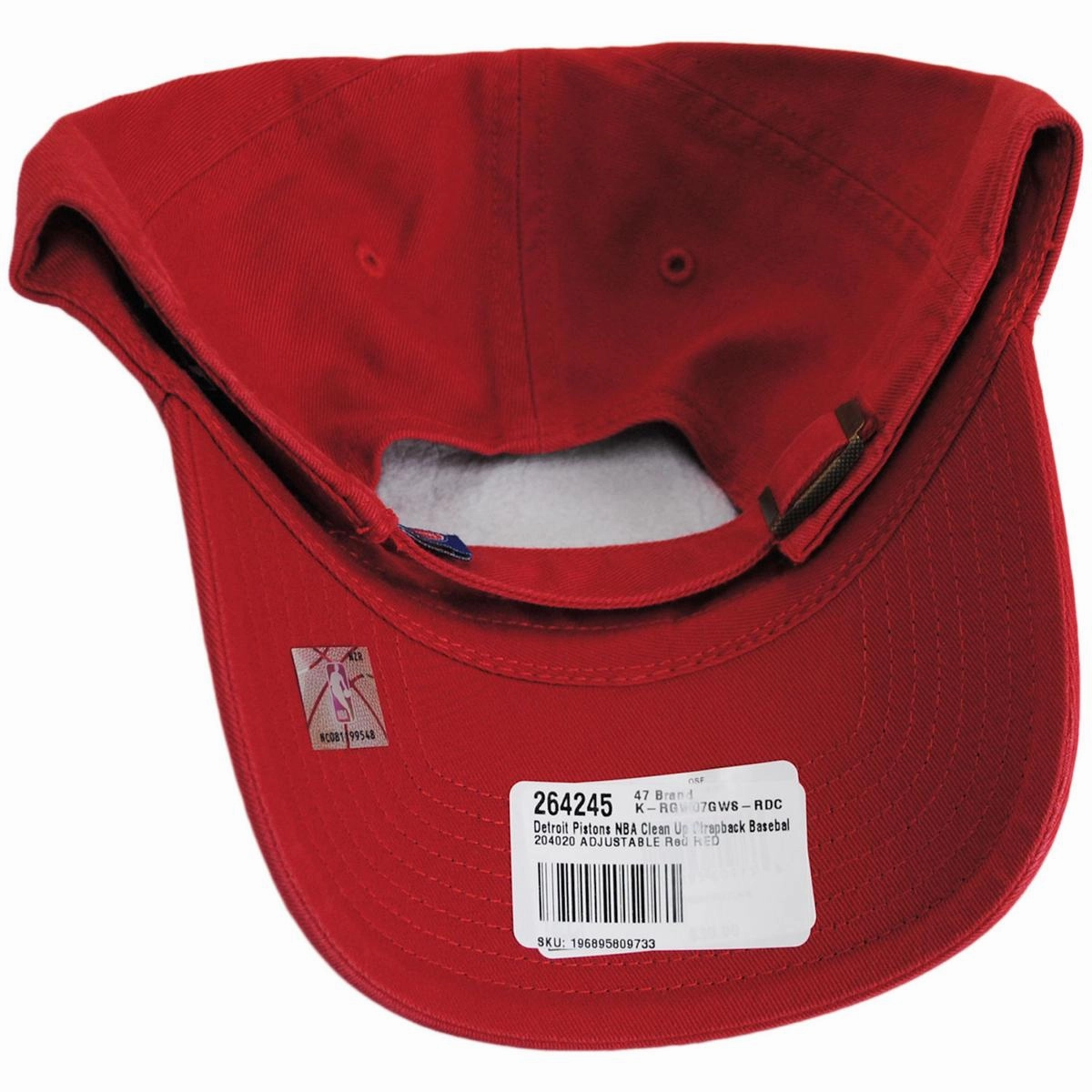 Detroit Pistons NBA Clean Up Strapback Baseball Cap Dad Hat