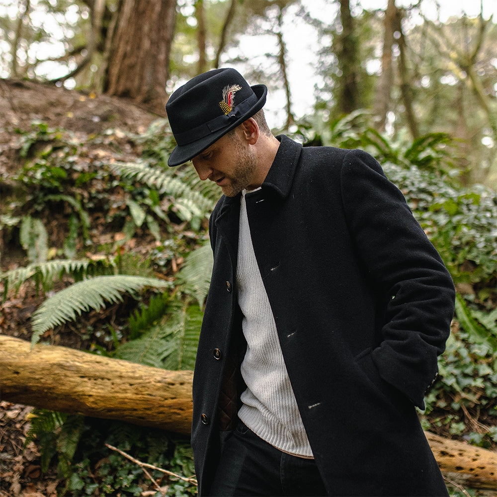 Detroit Trilby Hat - Black
