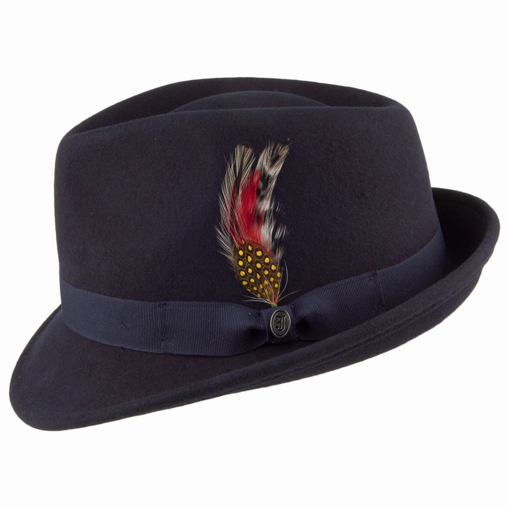 Detroit Trilby Hat - Navy Blue