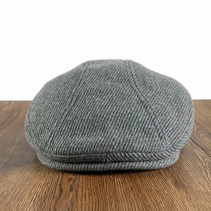 Detroit Vintage Striped Flat Cap