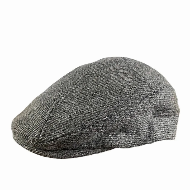 Detroit Vintage Striped Flat Cap