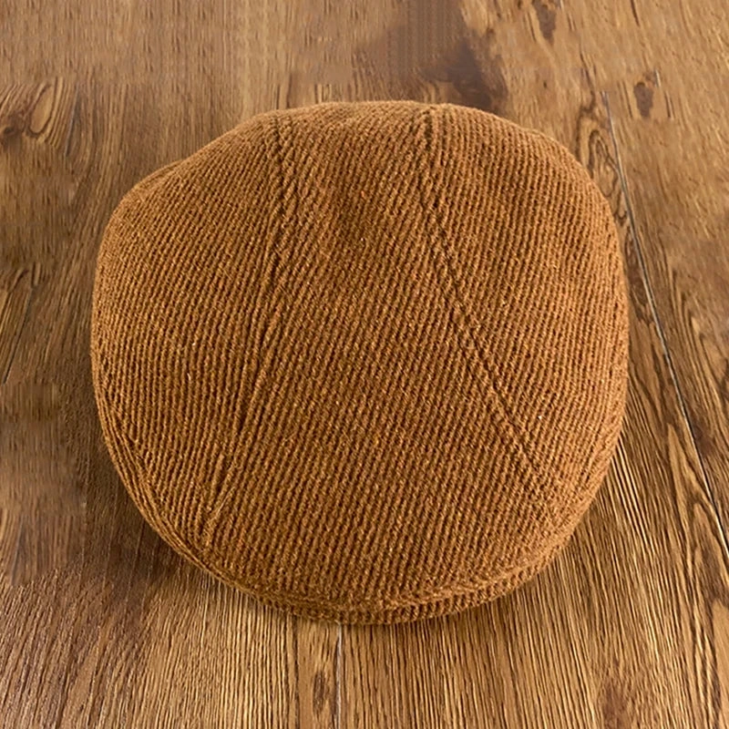 Detroit Vintage Striped Flat Cap