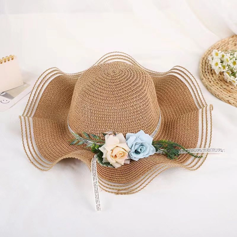 DIY Hat Vacation Wide Brim Korean Floral Beach Sun