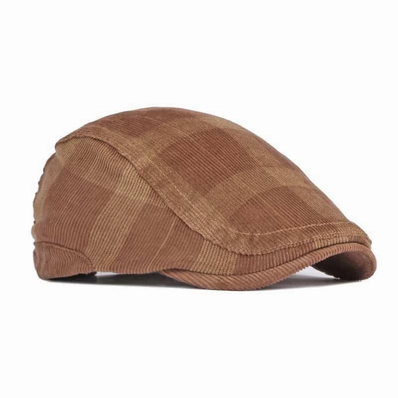 Donegal Corduroy Plaid Flat Cap