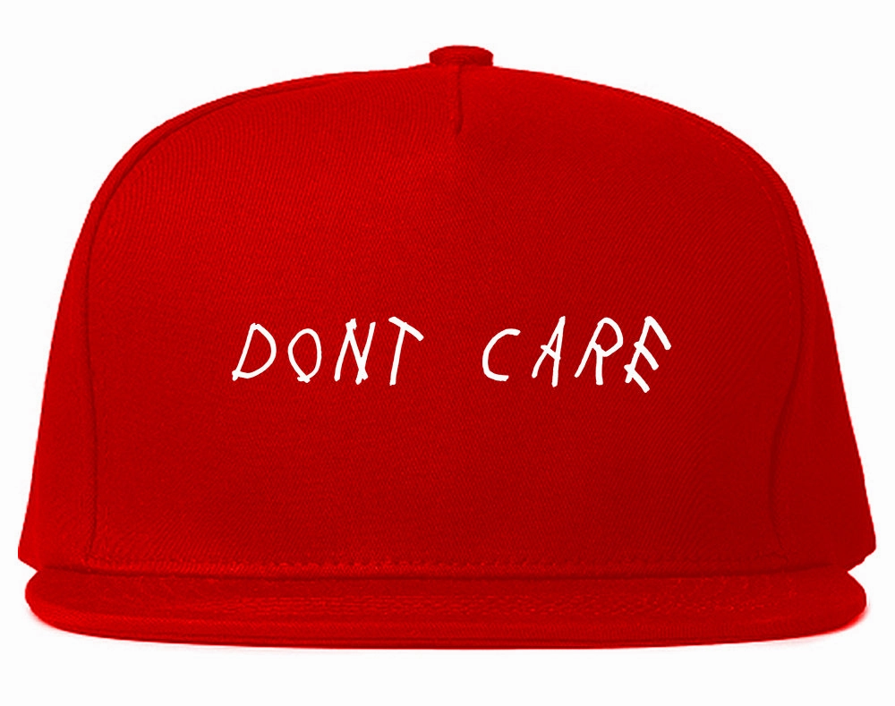 Dont Care Mens Snapback Hat