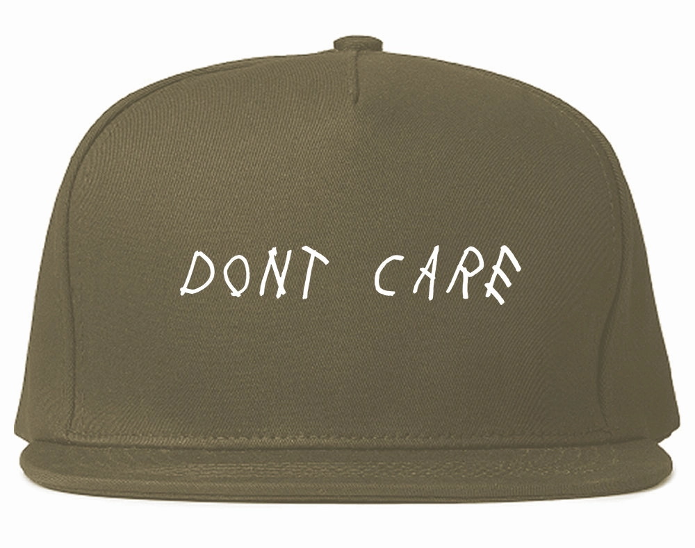 Dont Care Mens Snapback Hat