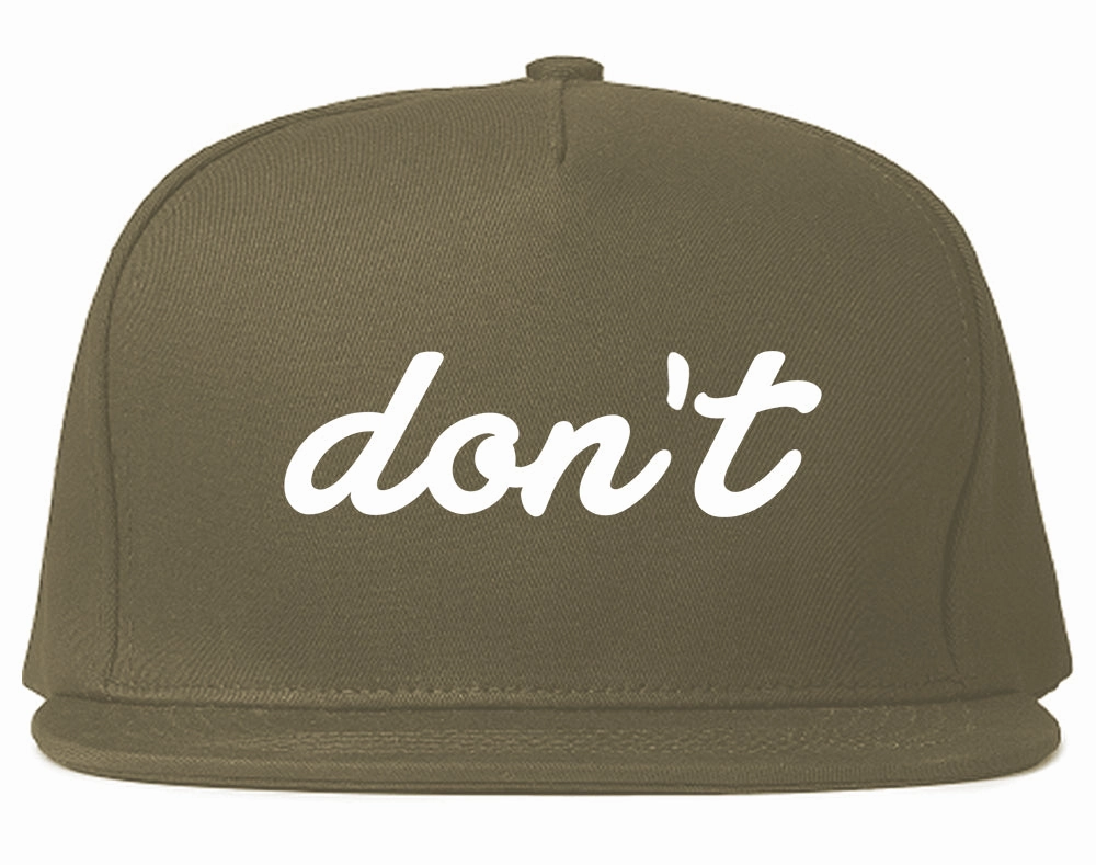 Dont Script Printed Mens Snapback Hat