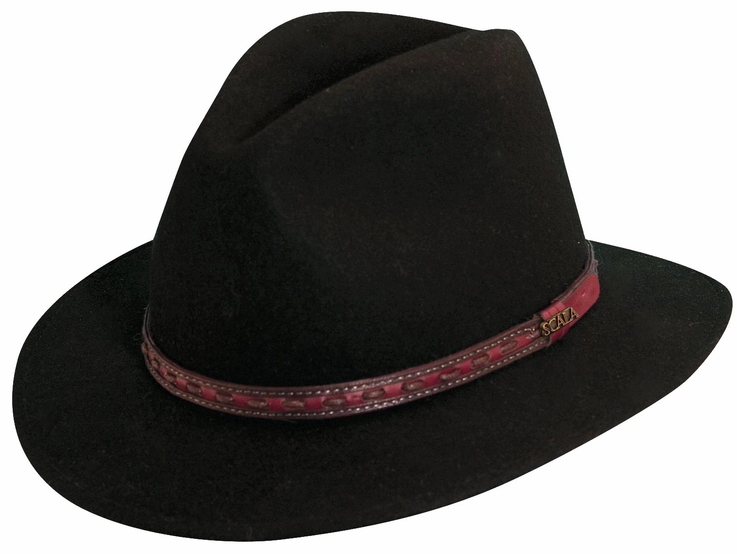 Dorfman Crushable Wool Safari w/ Leather
