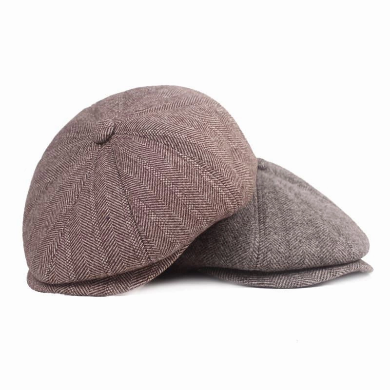 Dover Herringbone Earflaps Newsboy Cap