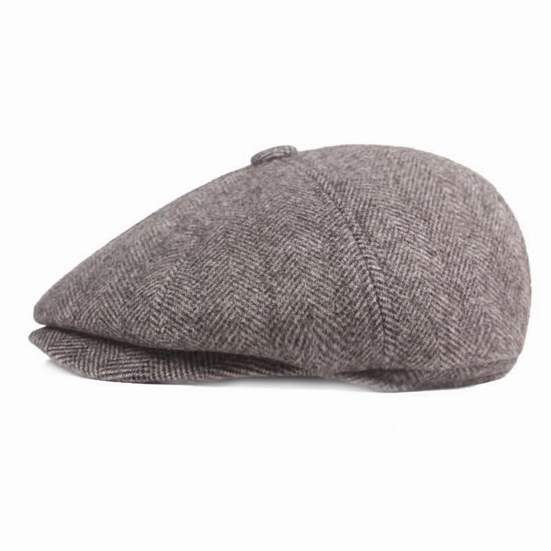 Dover Herringbone Earflaps Newsboy Cap