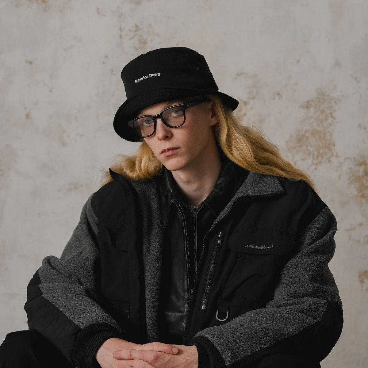 DOWN BRIM HAT - Gray