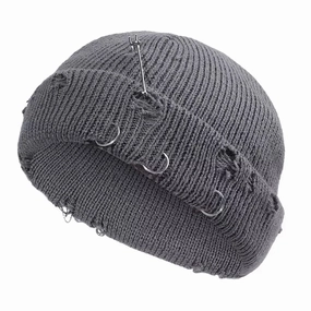 Downtown Metal Rings Short Docker Beanie
