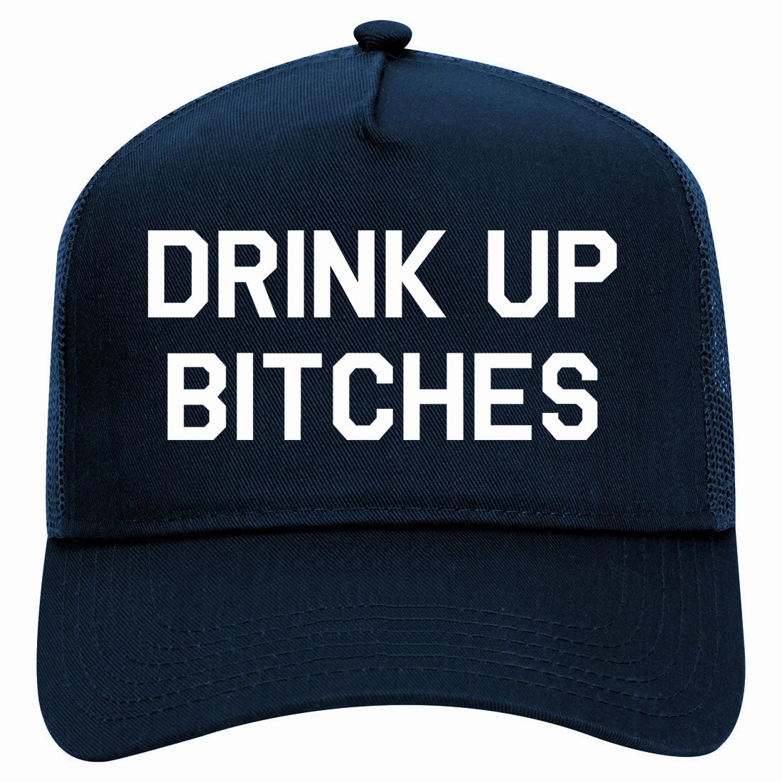 Drink Up Bitches Retro Adult 5 Panel Mesh Trucker Hat