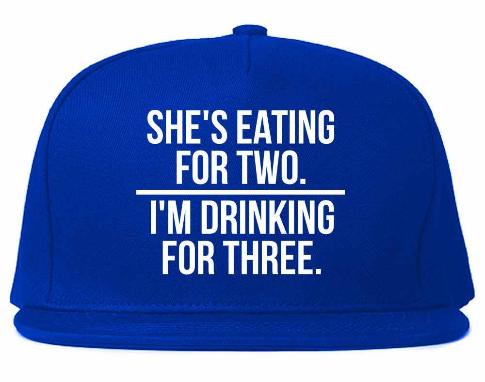 Drinking For Three Funny Pregnancy Announcement Mens Snapback Hat