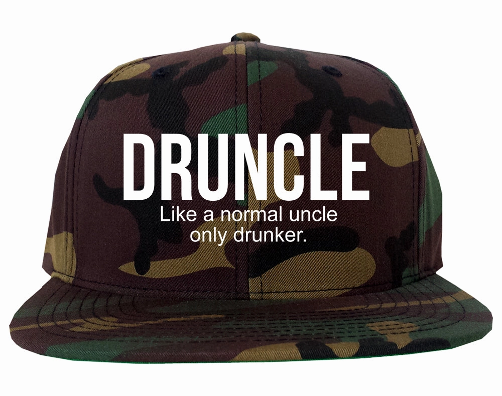 Druncle Funny Uncle Party Mens Snapback Hat