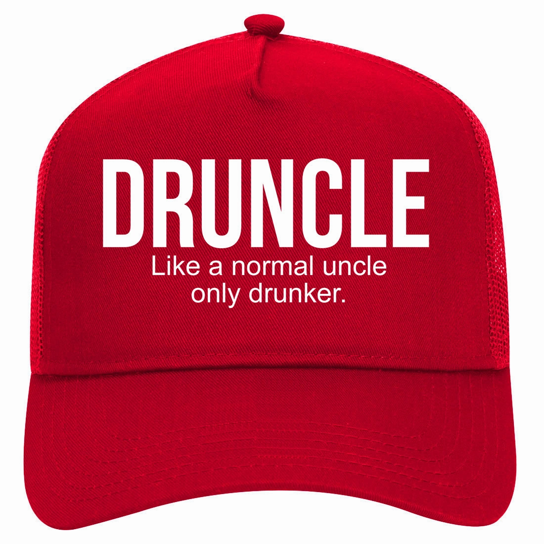 Druncle Funny Uncle Party Retro Adult 5 Panel Mesh Trucker Hat