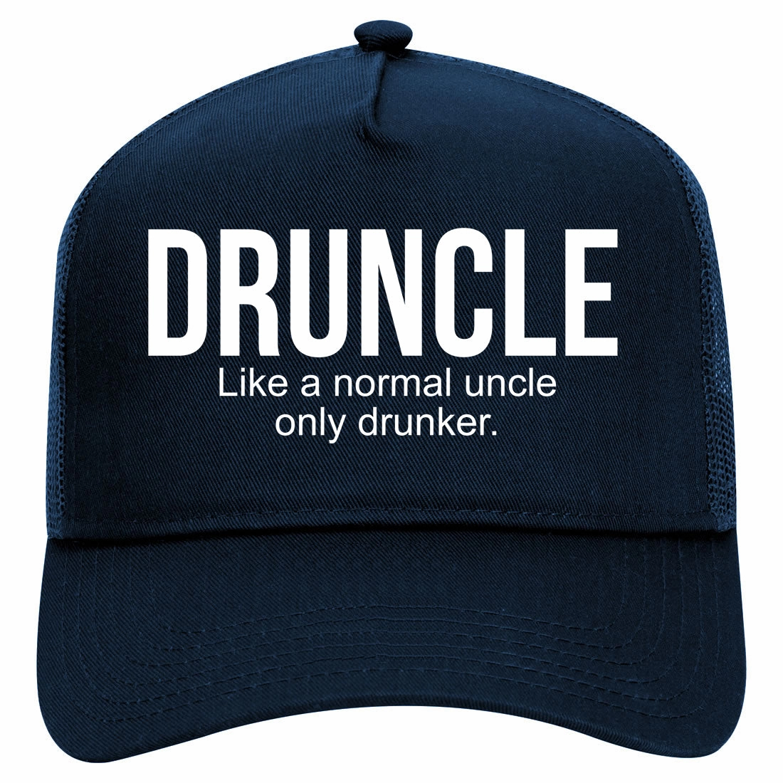 Druncle Funny Uncle Party Retro Adult 5 Panel Mesh Trucker Hat