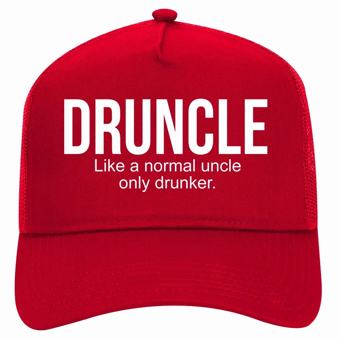 Druncle Funny Uncle Party Retro Adult 5 Panel Mesh Trucker Hat
